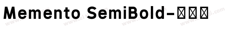 Memento SemiBold字体转换